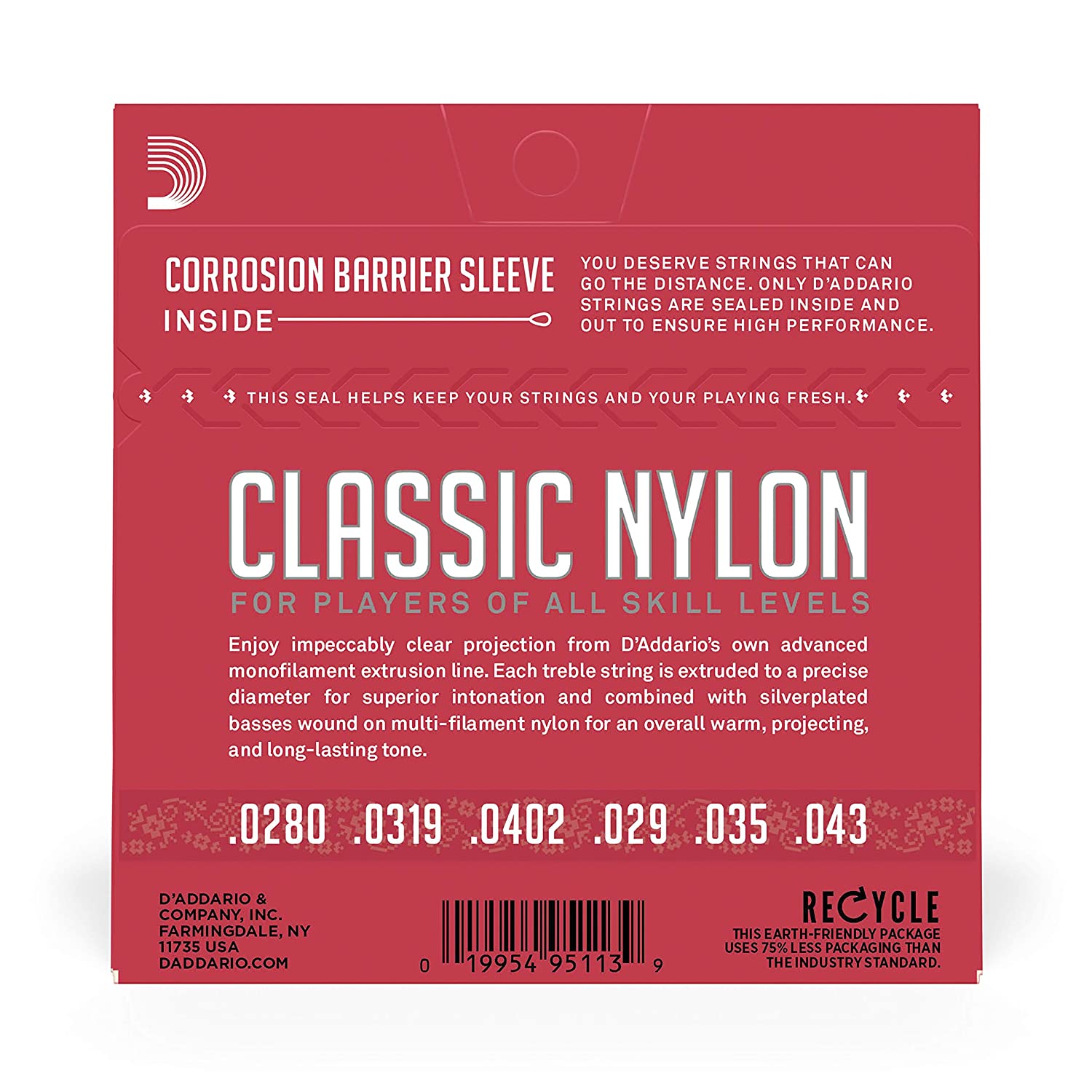 DAddario EJ27N Nylon Classical Normal Tension Guitar Strings Online price in India