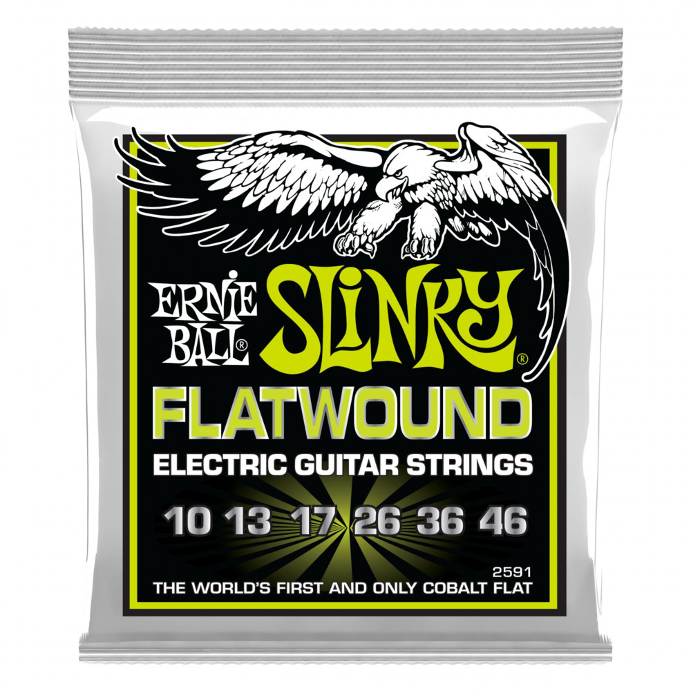 Image of Ernie Ball 2591 Regular Slinky Flatwound Electric Guitar Strings - .010-.046