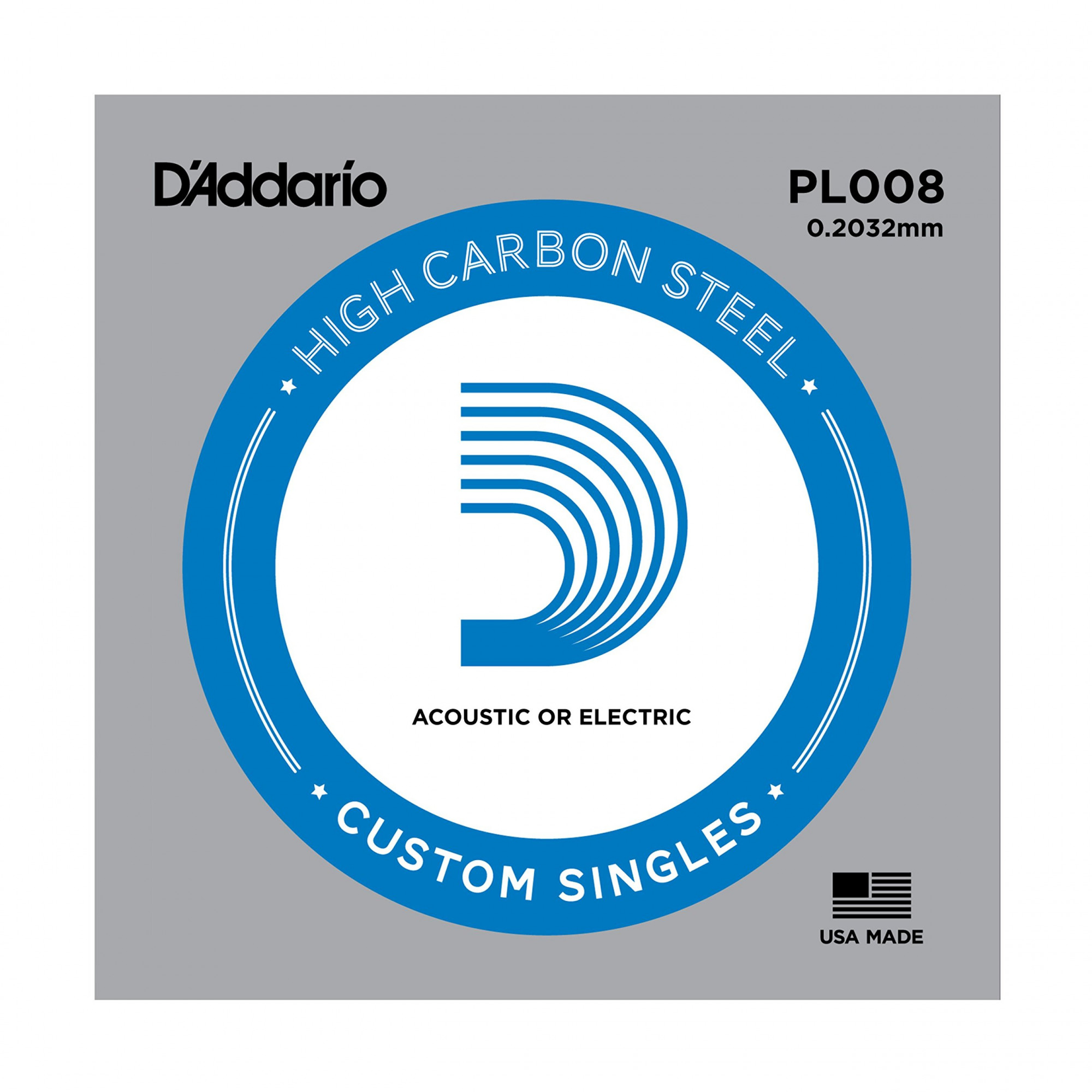 DAddario PL008 Plain Steel 0008 Single Guitar String online in India at johnsmusicin at the lowest price Online price in India