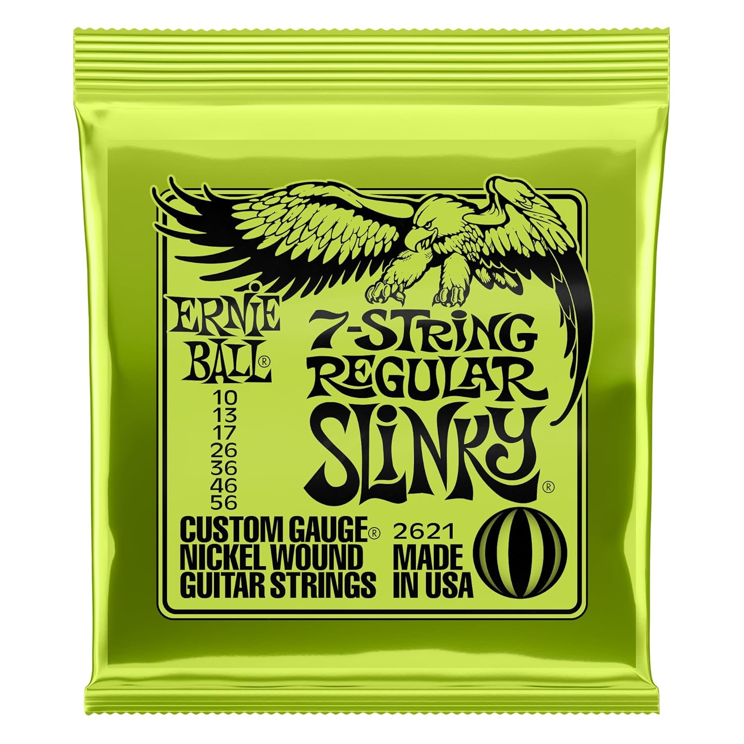 Ernie Ball 2621 7 String Regular Slinky Electric Guitar Strings online in India at johnsmusicin at the lowest price Ernie Ball 2621 7 String Regular Slinky Electric Guitar Strings Online price in Ind