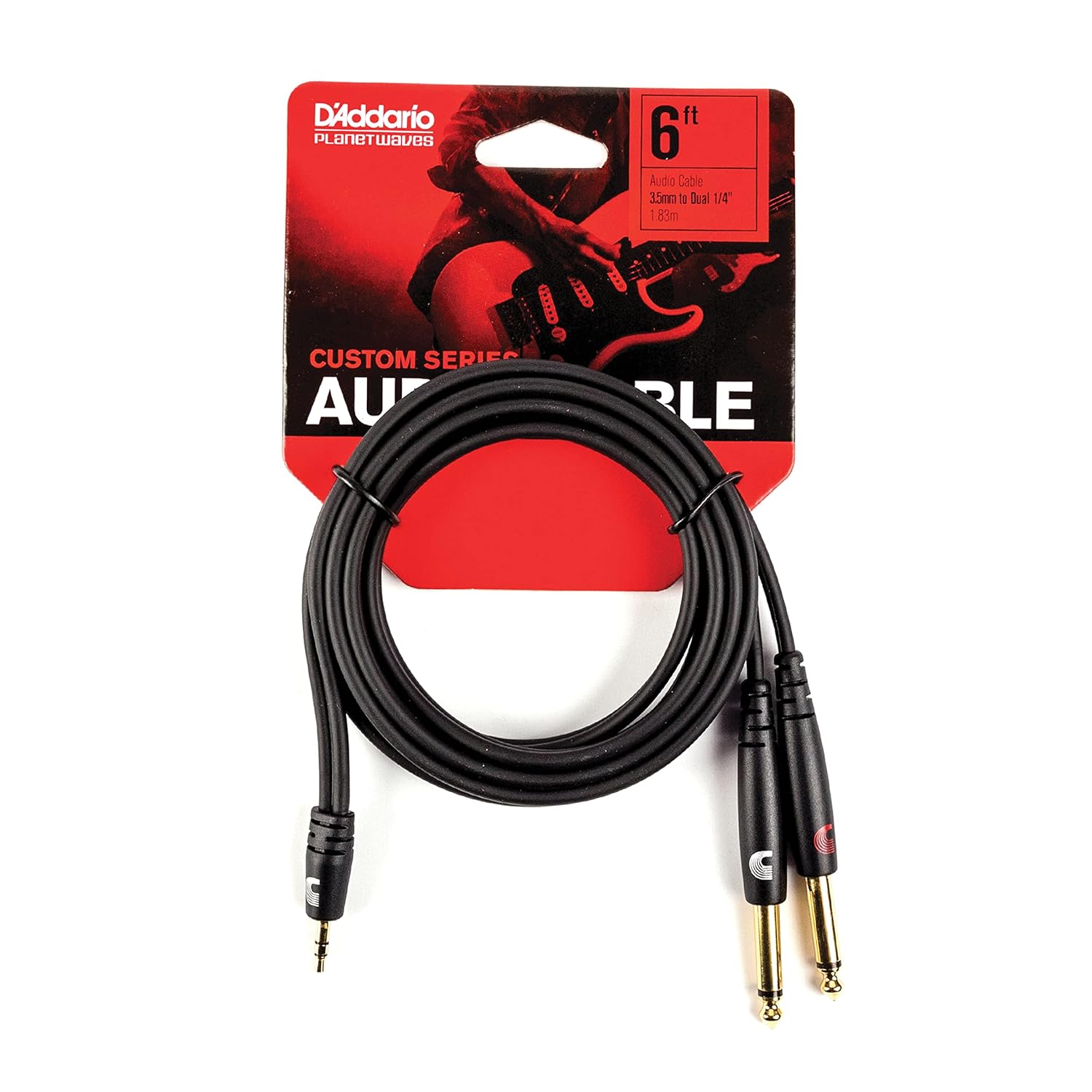 DAddario Custom Series 18 to Dual 14 Audio Cables PW-MPTS-06 online in India at johnsmusicin at the lowest price Online price in India