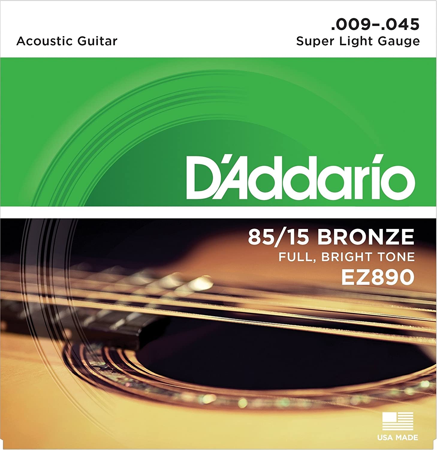 DAddario EZ890 Bronze Superlight Acoustic Guitar Strings Online price in India