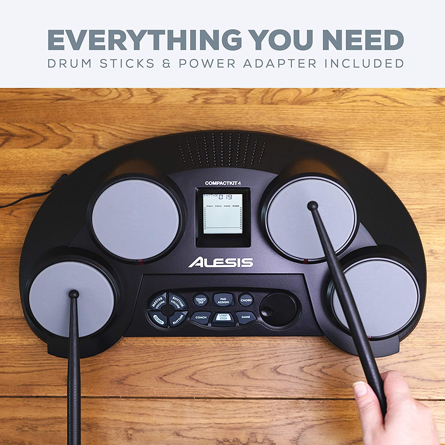 Alesis CompactKit 4 4-Pad Portable Tabletop Drum Kit Online price in India