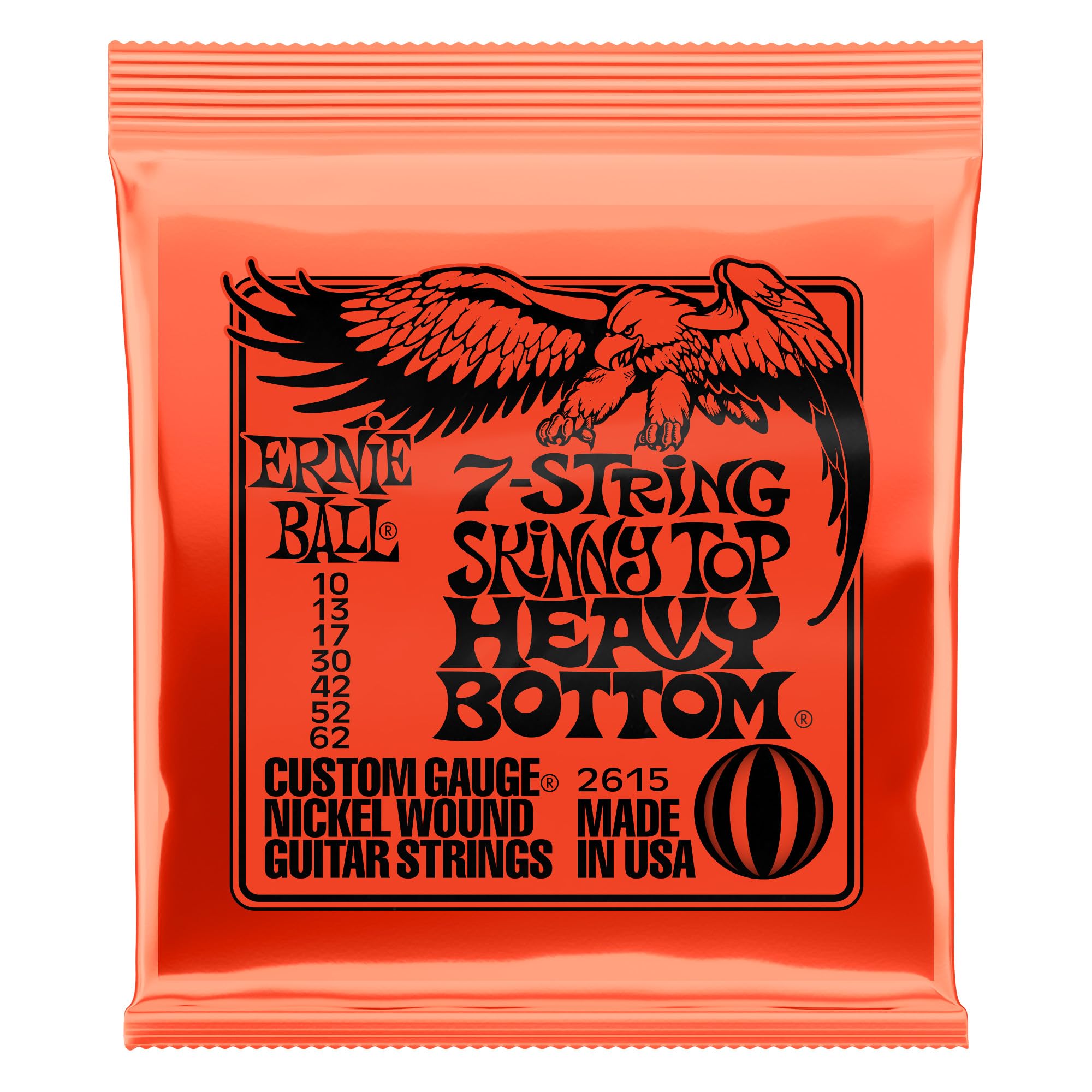 Ernie Ball 2615 STHB Slinky 7 String Nickel Wound Electric Guitar Strings 10-62 Gauge online in India at johnsmusicin at the lowest price Online price in India