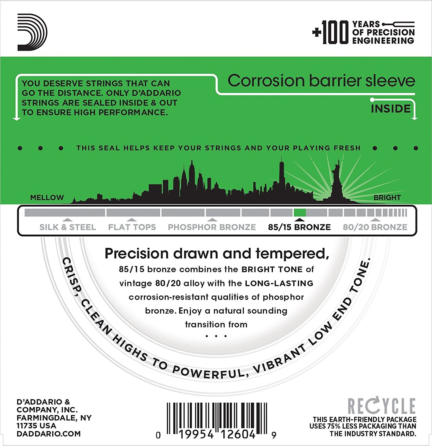 DAddario EZ890 Bronze Superlight Acoustic Guitar Strings Online price in India