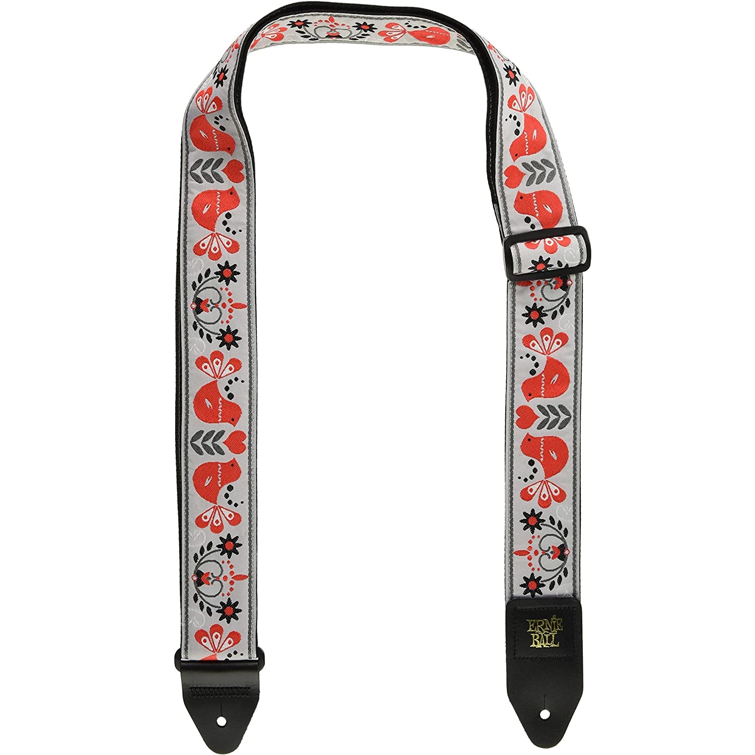 Ernie Ball 4689 Red Bird Winter Jacquard Strap Online price in India