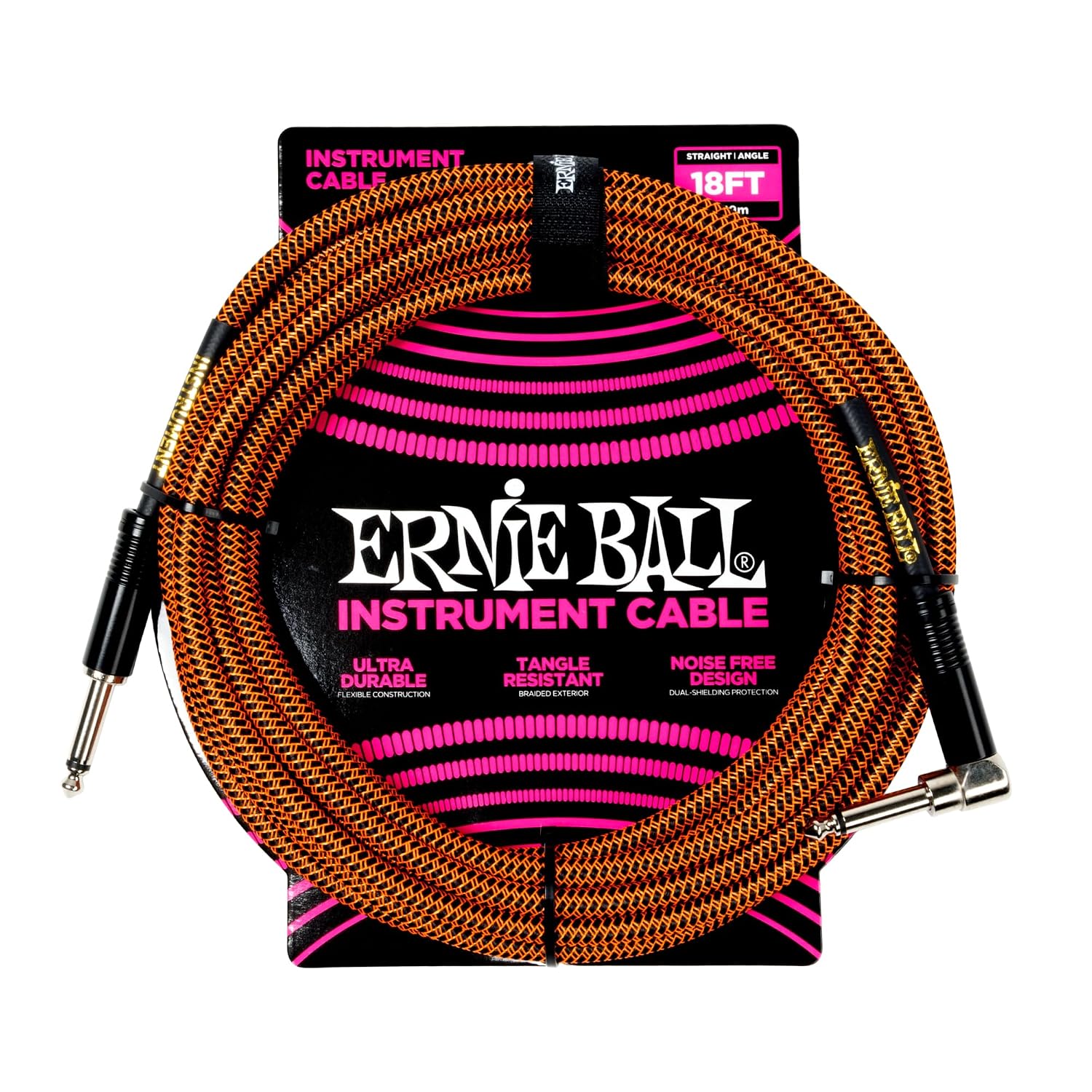 Ernie Ball 6471 Straight to Angle Cable 18 Feet online in India at johnsmusicin at the lowest price Online price in India