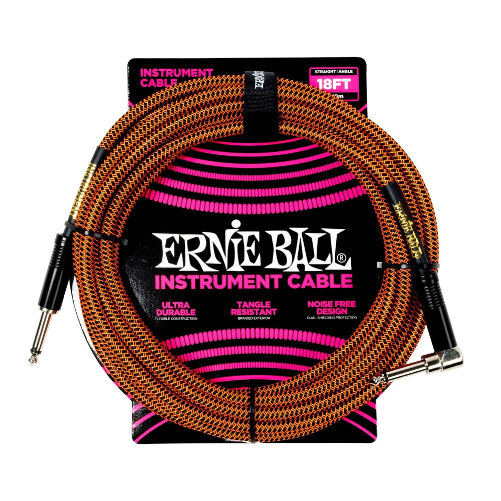 Image of Ernie Ball 6471 Straight to Angle Cable 18 Feet