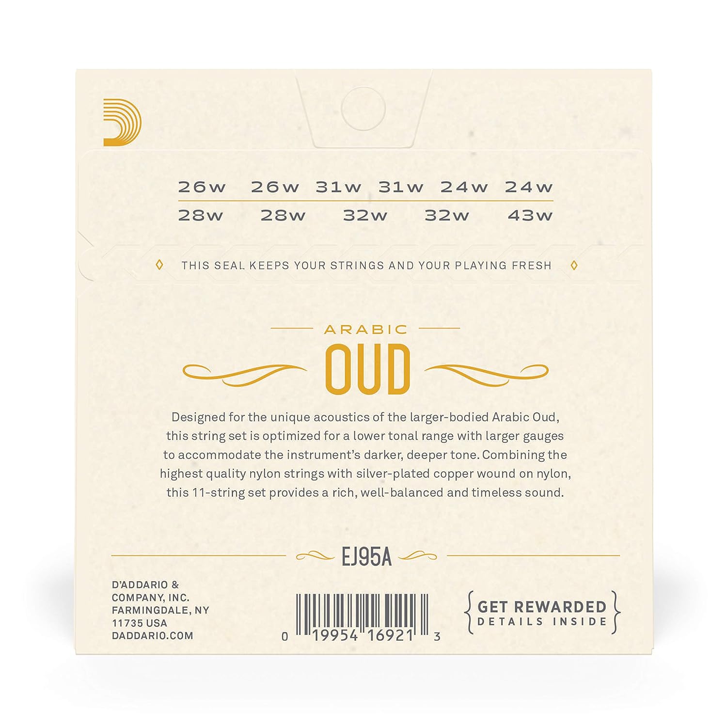 DAddario EJ95A Arabic Oud Strings online in India at johnsmusicin at the lowest price Online price in India