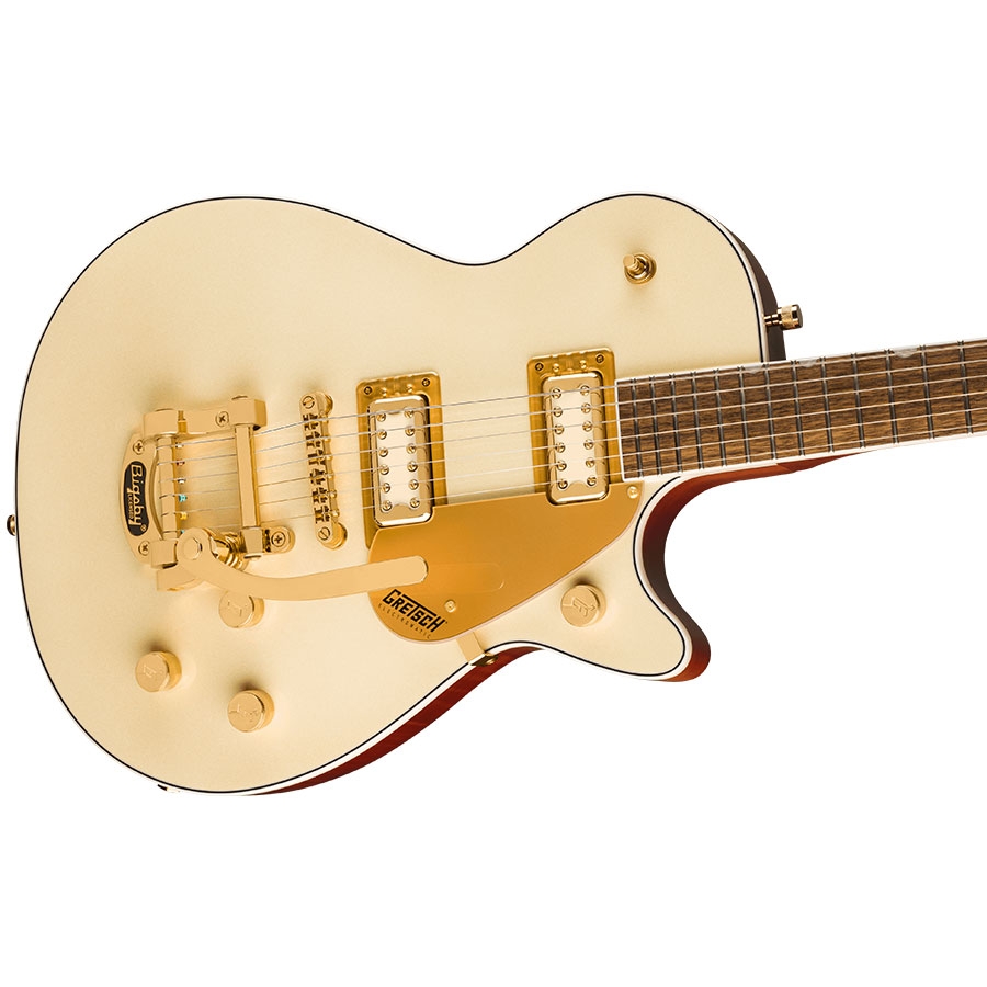 Gretsch Electromatic Pristine LTD Jet Single-Cut with Bigsby Laurel Fingerboard Electric Guitar White Gold online in India at johnsmusicin at the lowest price Online price in India