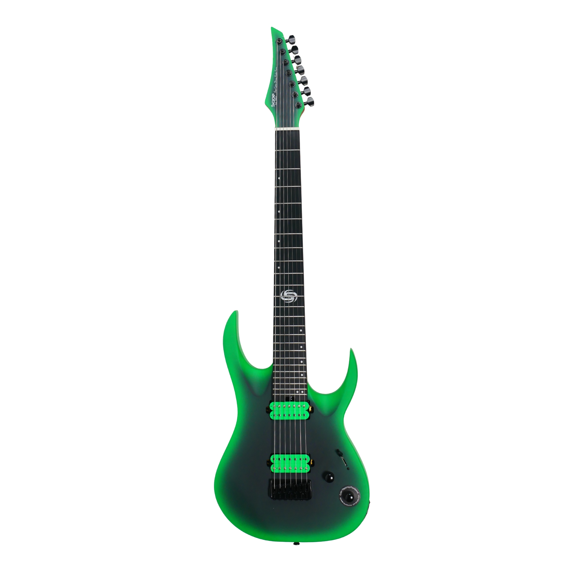 SQOE SEIB7S Venom Fade Green HH Super Strat Electric Guitar online in India at johnsmusicin at the lowest price Online price in India