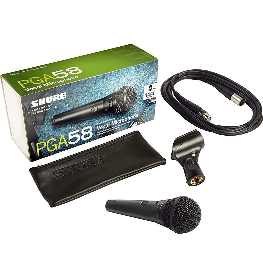 Shure PGA58-XLR Cardioid Dynamic Vocal Microphone online in India at johnsmusicin at the lowest price Online price in India