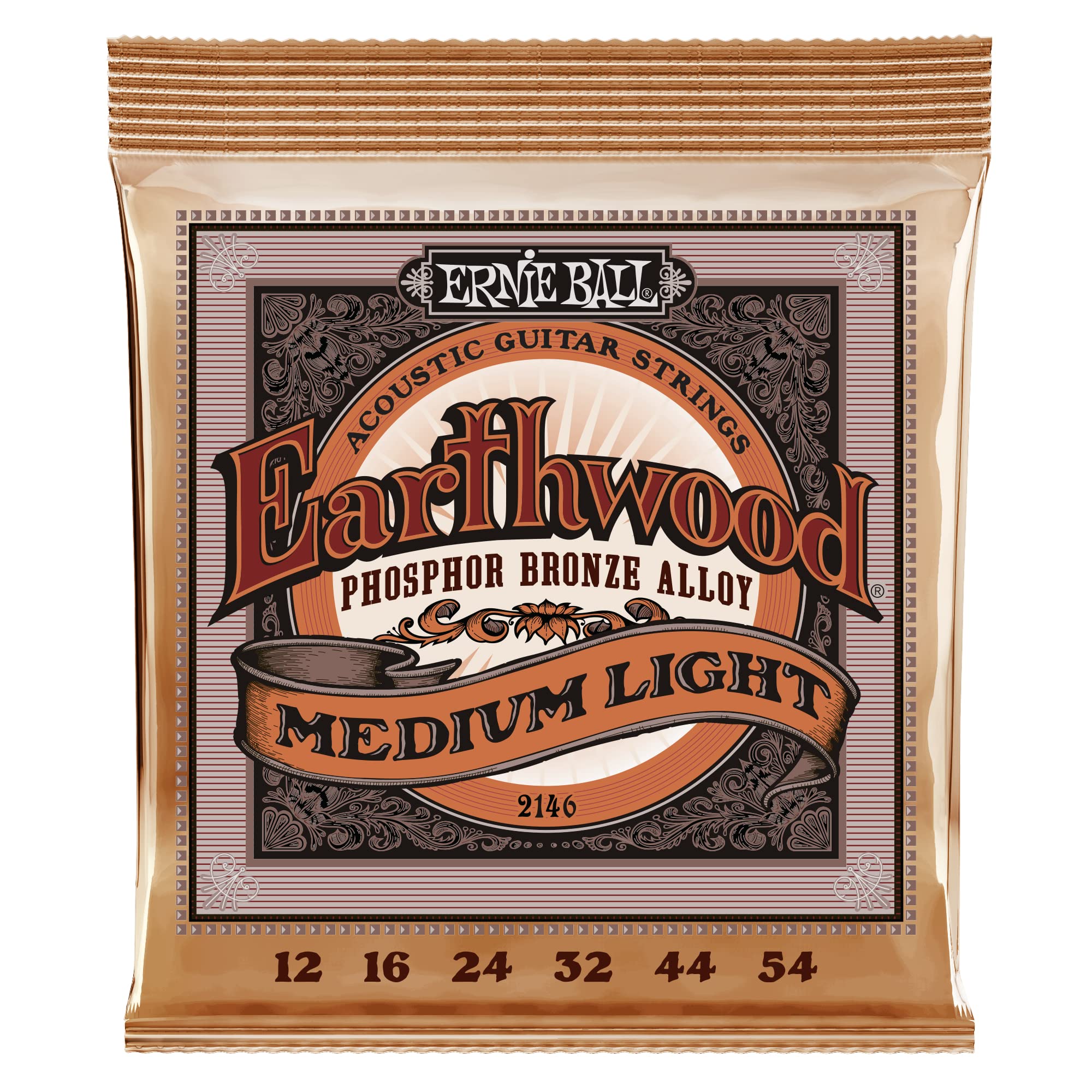 Ernie Ball 2146 Medium Light Earthwood Phosphor Bronze Acoustic Strings - 012-054 online in India at johnsmusicin at the lowest price Online price in India