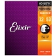 Elixir 16052 Light Acoustic Guitar Strings Phosphor Bronze NANOWEB Coated