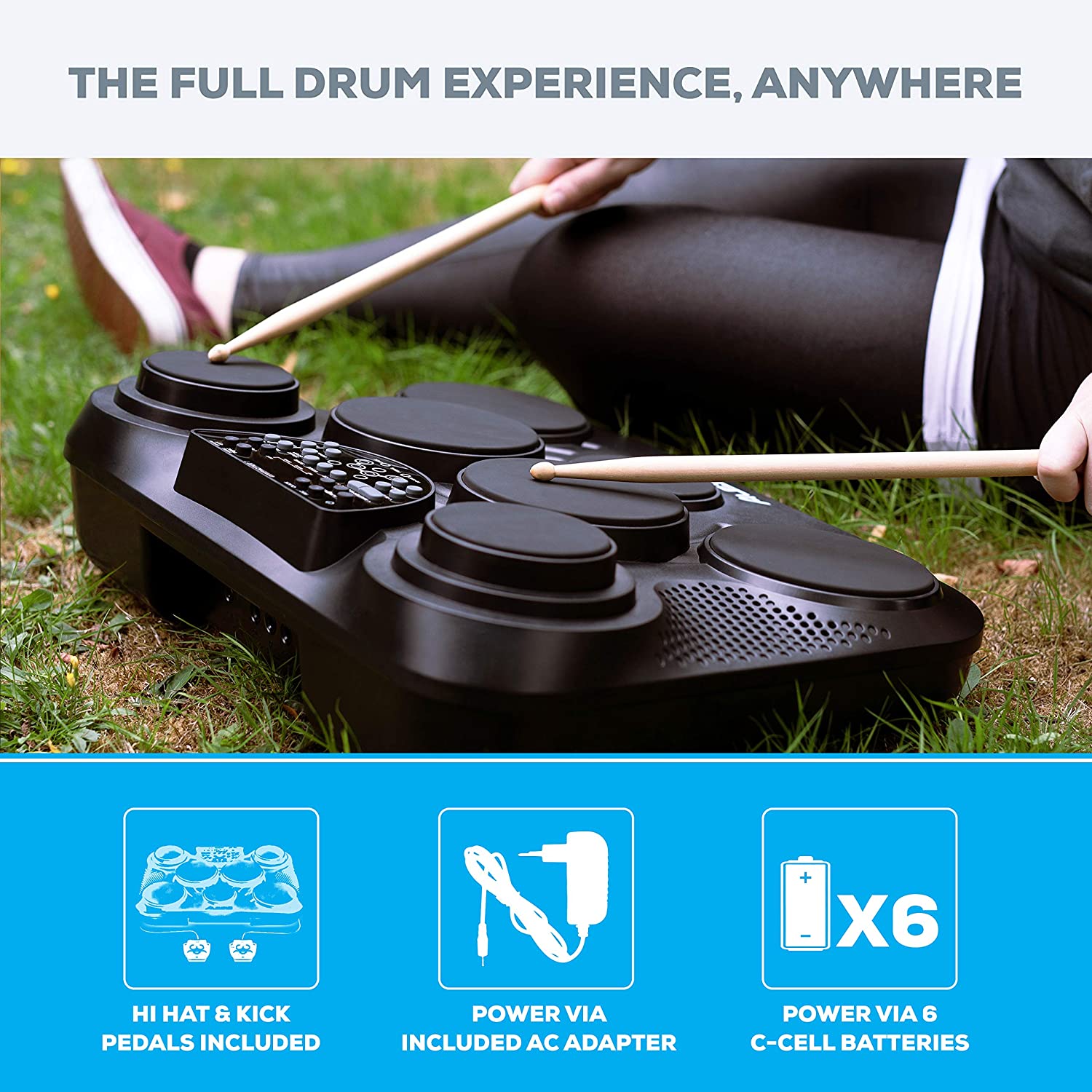 Alesis CompactKit 7 7-Pad Portable Tabletop Drum Kit Online price in India