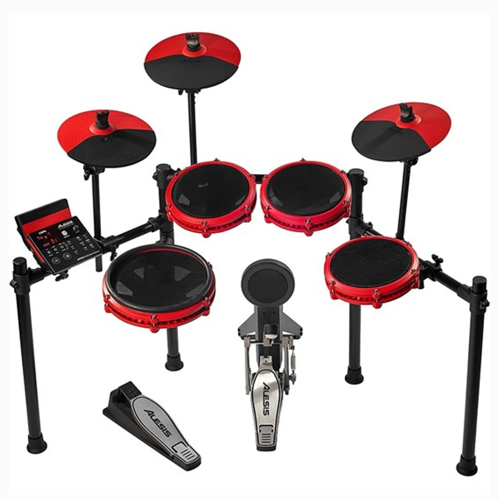 Alesis Nitro Max Kit Special Edition Red 8 Piece Electronic Drum Kit with Mesh Heads and Bluetooth Online price in India