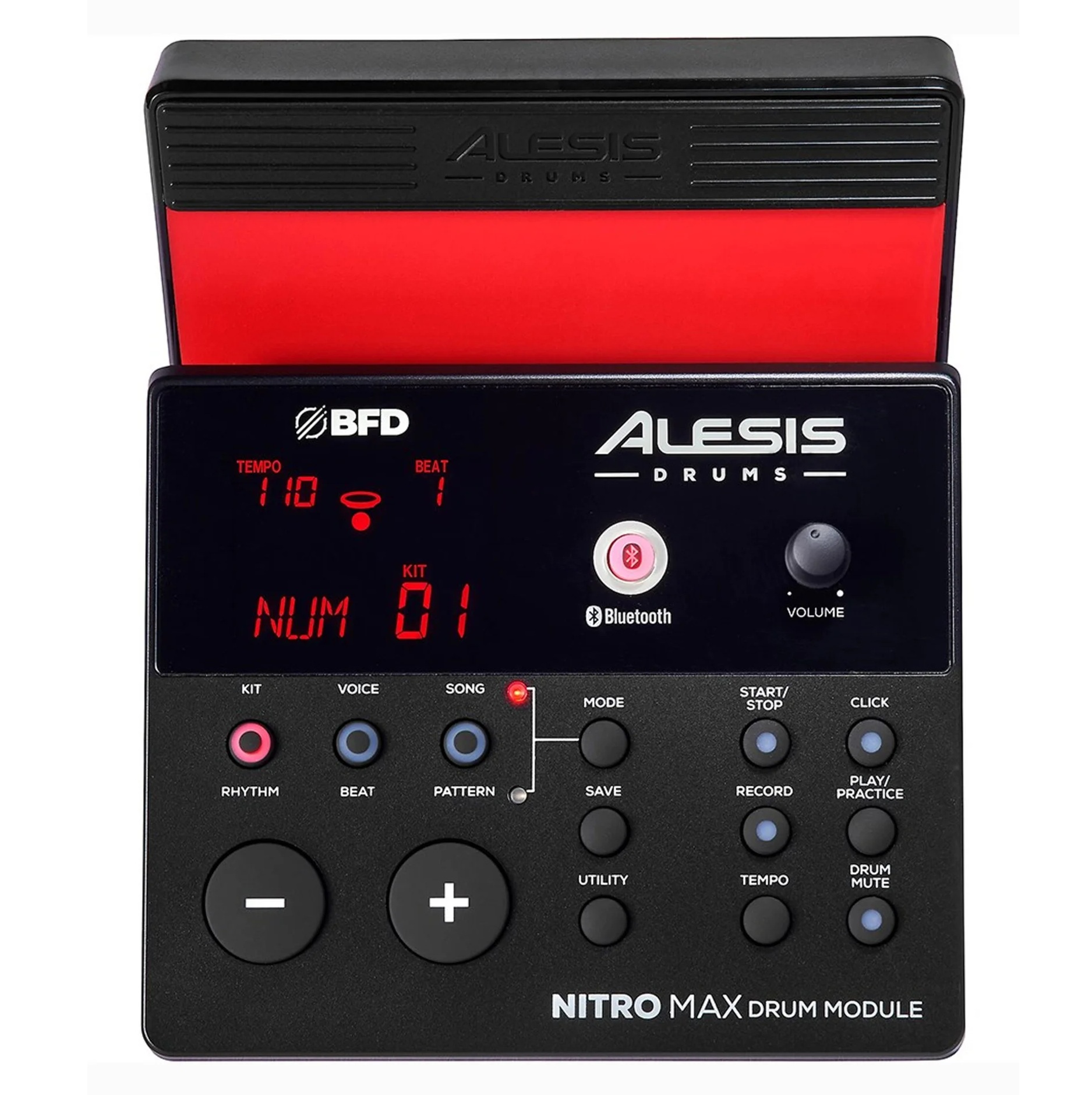 Alesis Nitro Max Kit Special Edition Red 8 Piece Electronic Drum Kit with Mesh Heads and Bluetooth Online price in India