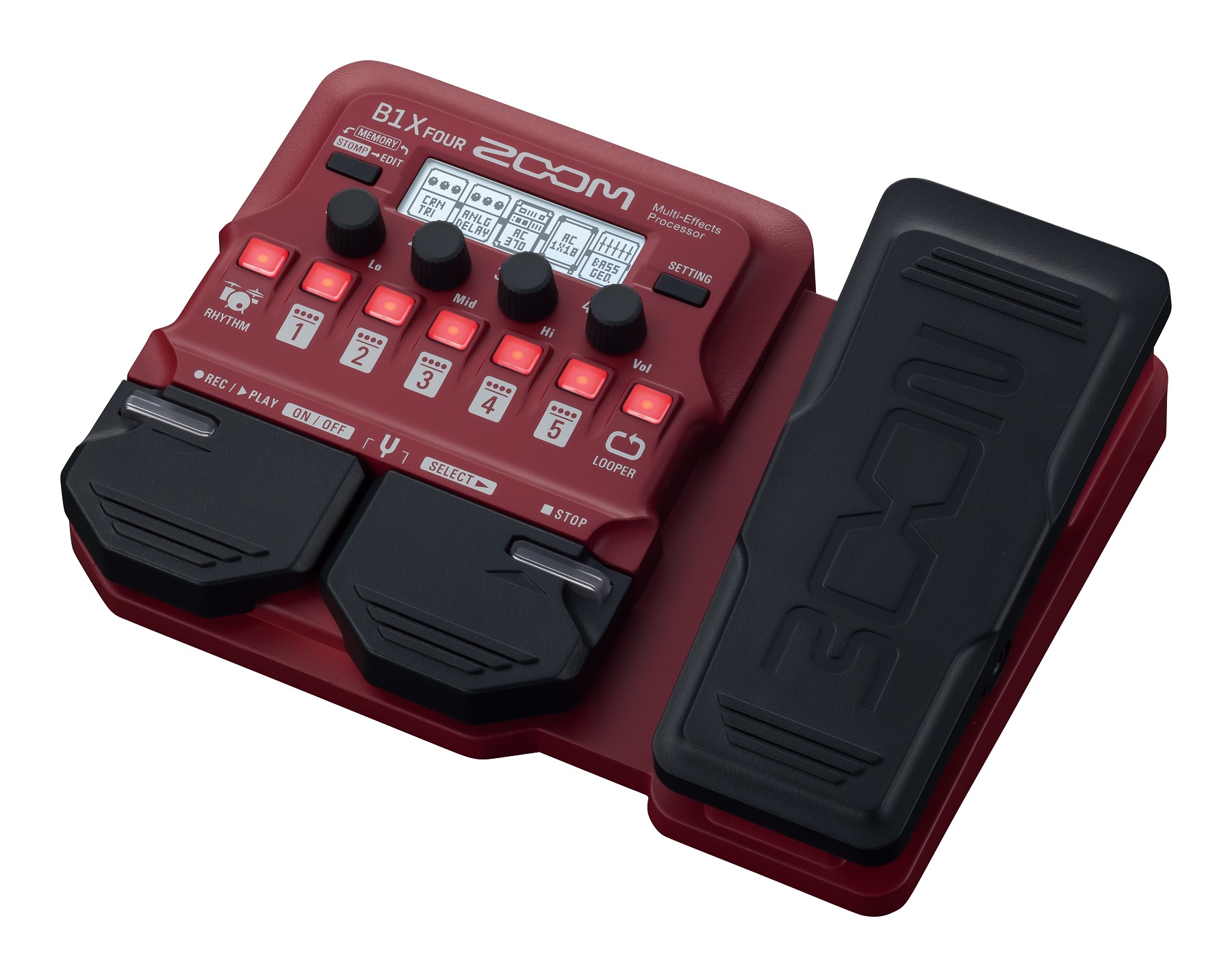 Zoom B1X FOUR Bass Multi-effects Processor with Expression Pedal