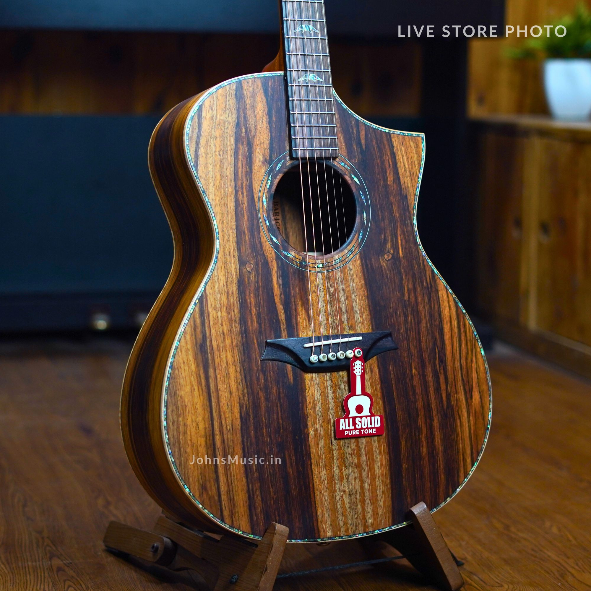 Bromo BAR4GCE electro acoustic guitar online price in India Exotic Mango wood