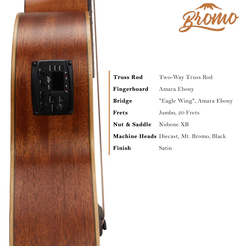 Bromo BAT4CE Auditorium Semi Acoustic Guitar online in India at johnsmusicin at the lowest price Online price in India