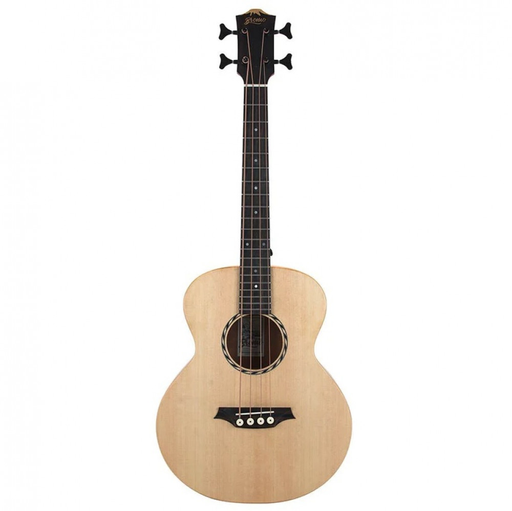 Image of Bromo BAT8E Solid Top Mini Jumbo Electro Acoustic Bass Guitar Fishman EQ