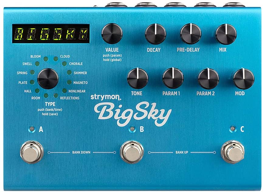 strymon big sky reverb pedal for guitars