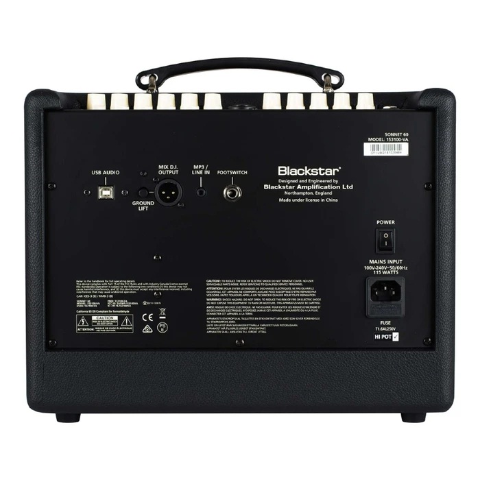 Blackstar Sonnet 60 Acoustic Guitar Combo Amplifier - Black