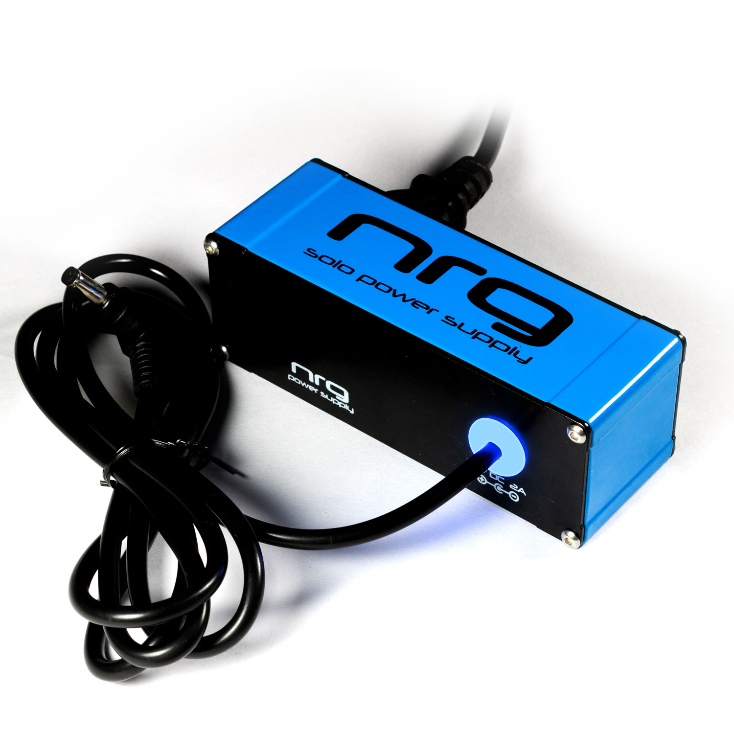 NRG Solo Power Supply  9volts 2amp Center -ve Neon Blue