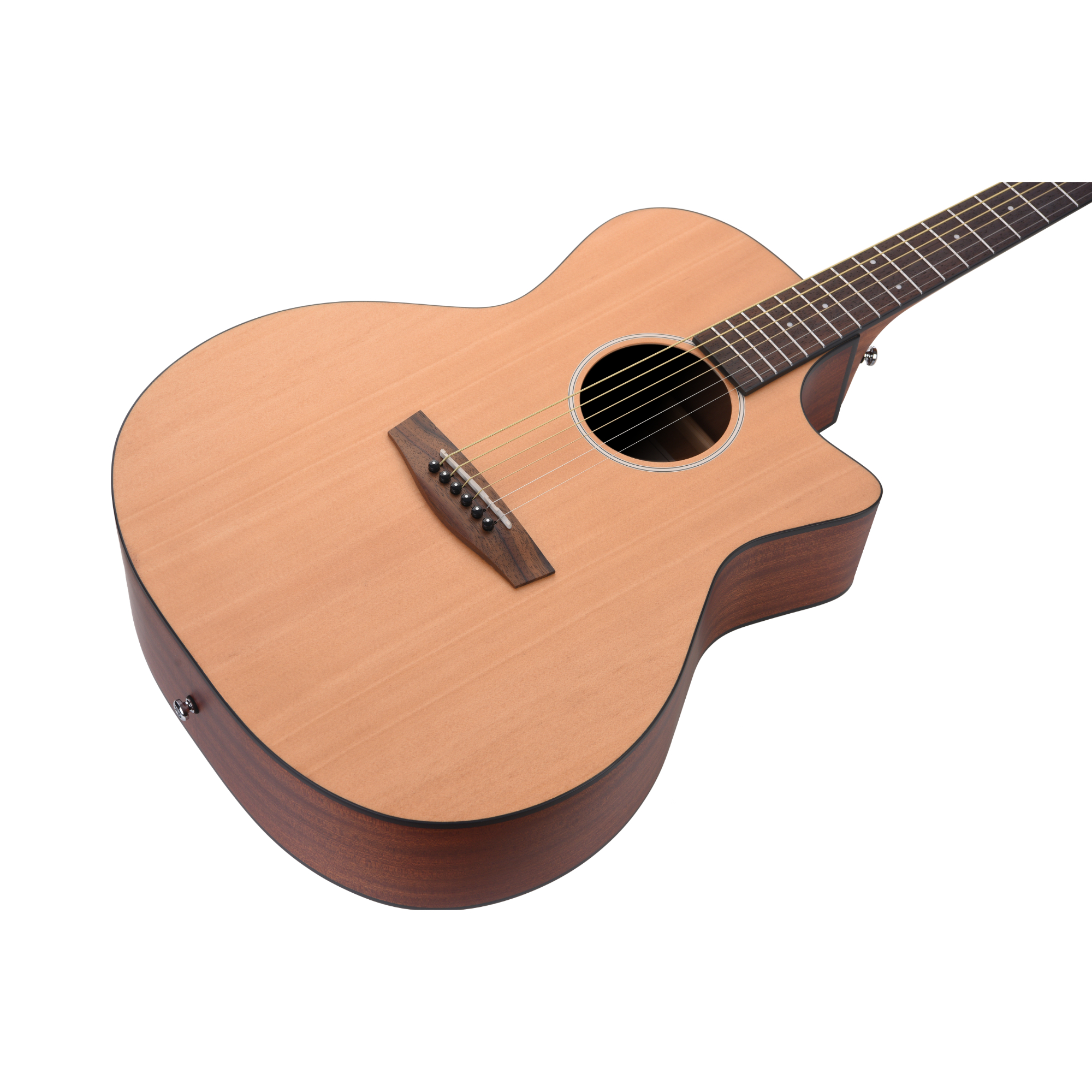 Hex GA70C - Natural matt Acoustic and Semi-acoustic guitar Online price in India