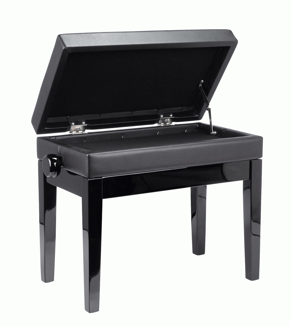 BEALE BPB220BK PIANO BENCH PLUSH CUSHION WSTORAGE