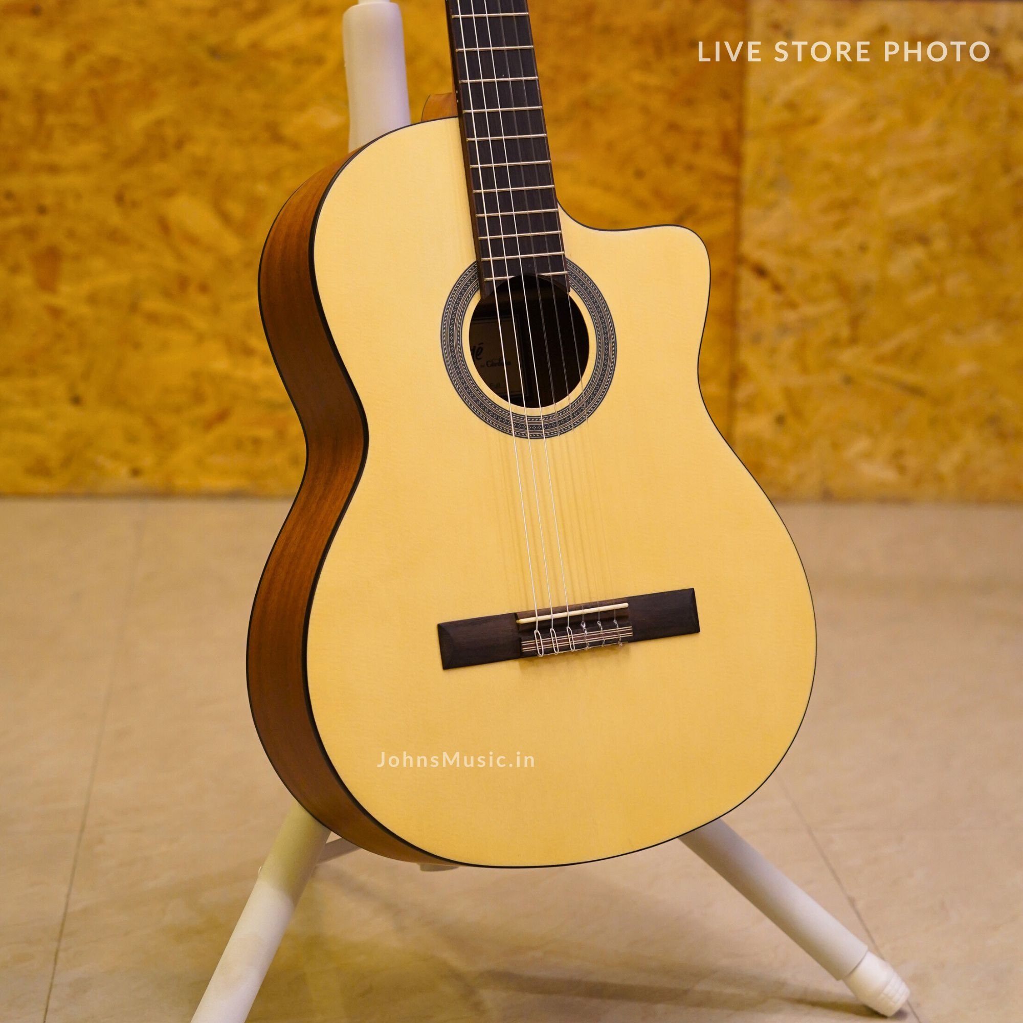 Cordoba C1M-CE Acoustic-Electric Cutaway Nylon String Classical Guitar Natural online in India at johnsmusicin at the lowest price Online price in India