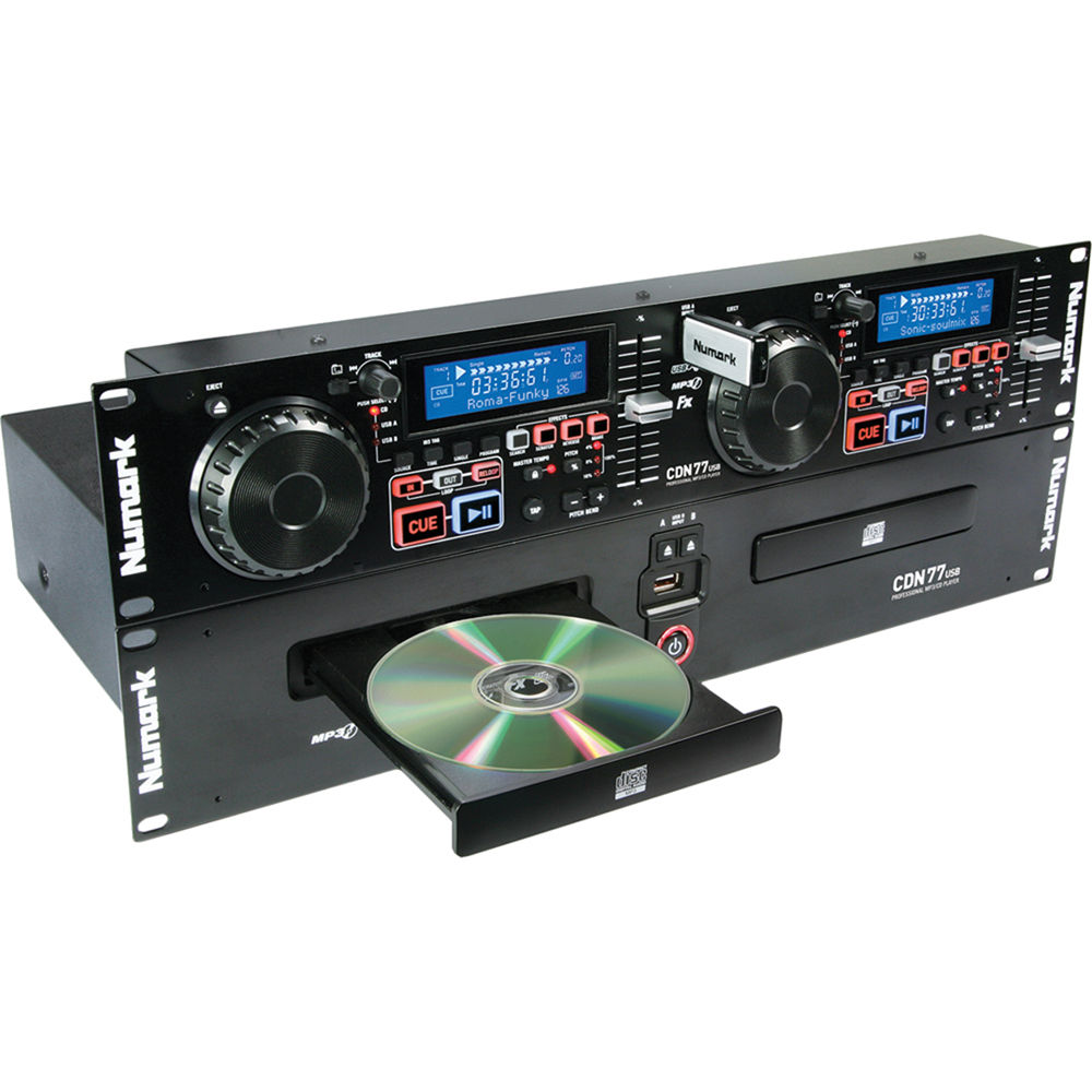 Numark CDN77USB Professional Dual USB MP3 CD Player Online price in India