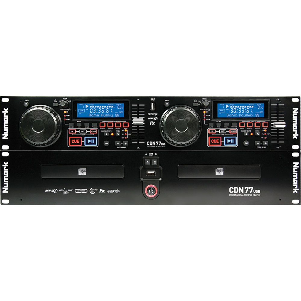 Numark CDN77USB Professional Dual USB  MP3 CD Player Online price in India