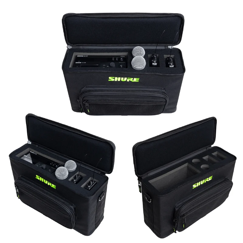 Shure SH-WRLSSCARRYBAG-2 Padded Carrying Bag that Holds Up to 2 Wireless Microphone Systems online in India at johnsmusicin at the lowest price Online price in India