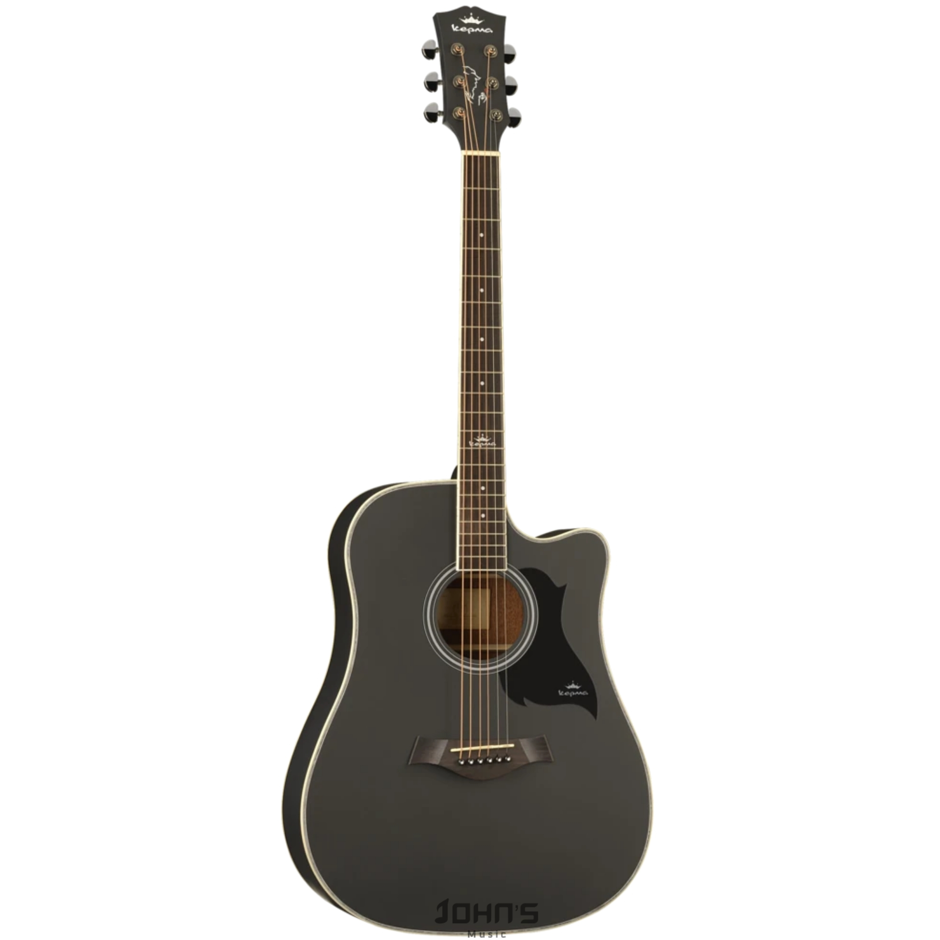 Kepma D1c Acoustic Guitar Black Matt