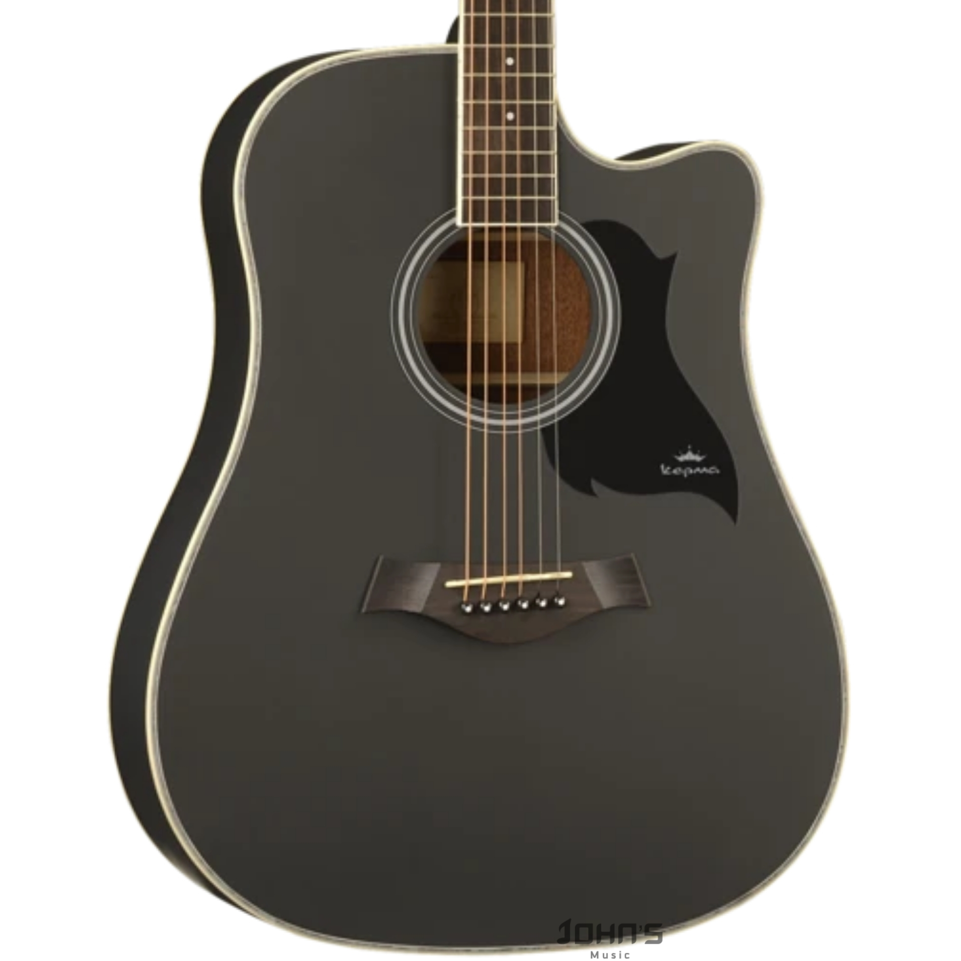Kepma D1c Acoustic Guitar Black Matt