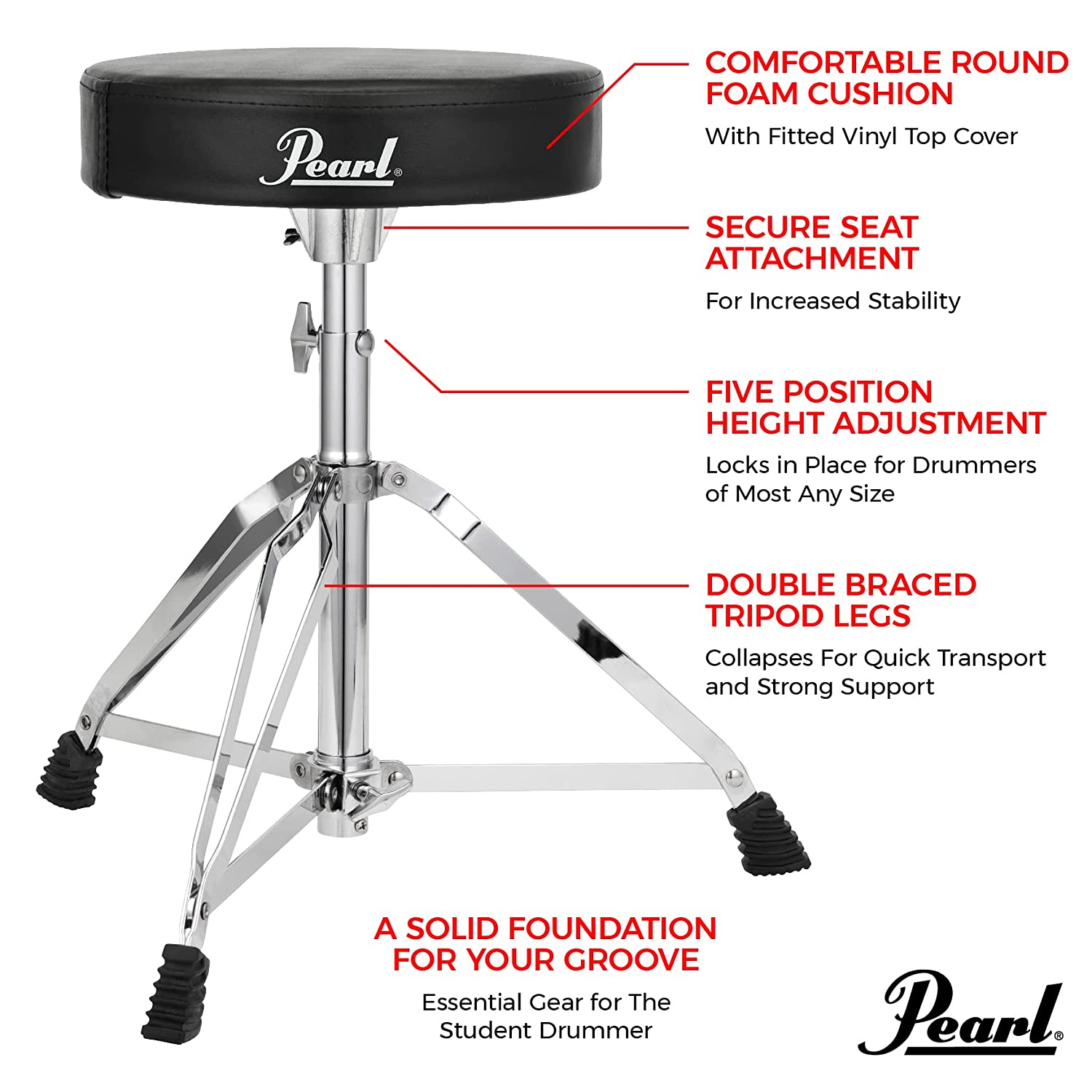 Pearl D50 Drum Throne Online price in India