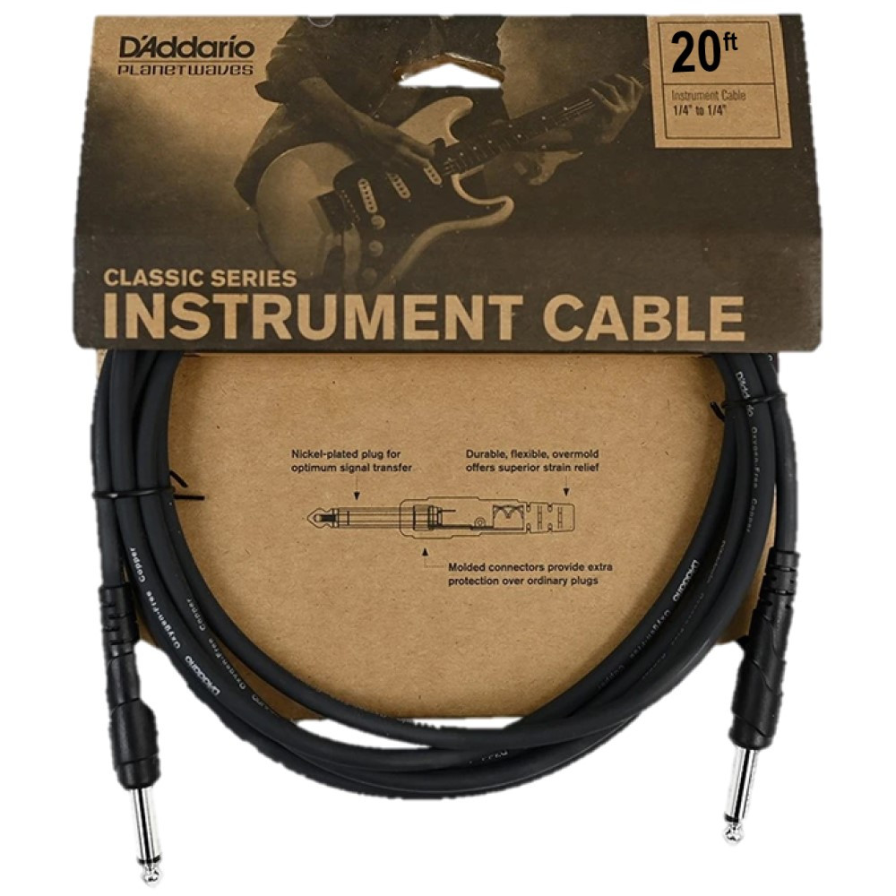 Image of DAddario PW-CGT-20 Classic Series Instrument Cable 20 feet