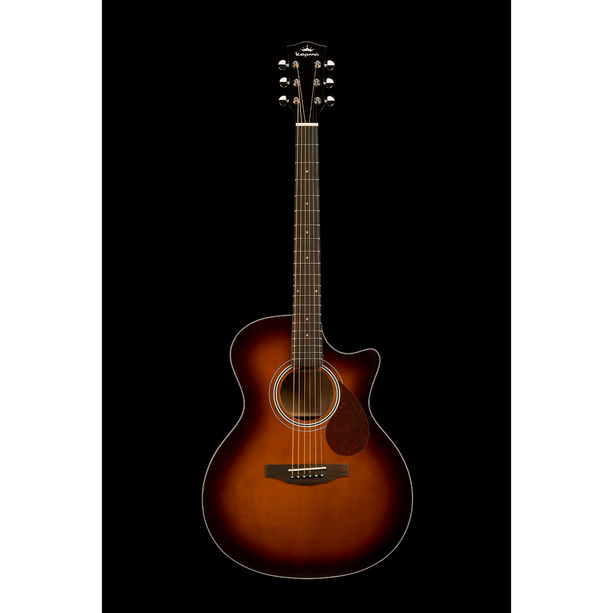 Kepma F0E GA Acoustic Guitar with Transacoustic Pickup - Cherry Burst