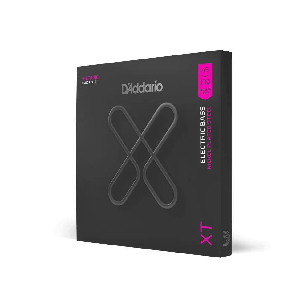 Image of DAddario XTB45130 Bass Guitar Strings 5 String 45-130 Long Scale Regular Light