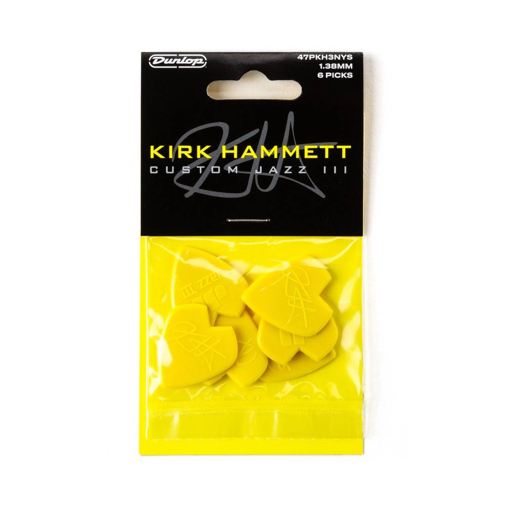 Dunlop Kirk Hammett Jazz III Guitar Pick 6 pack
