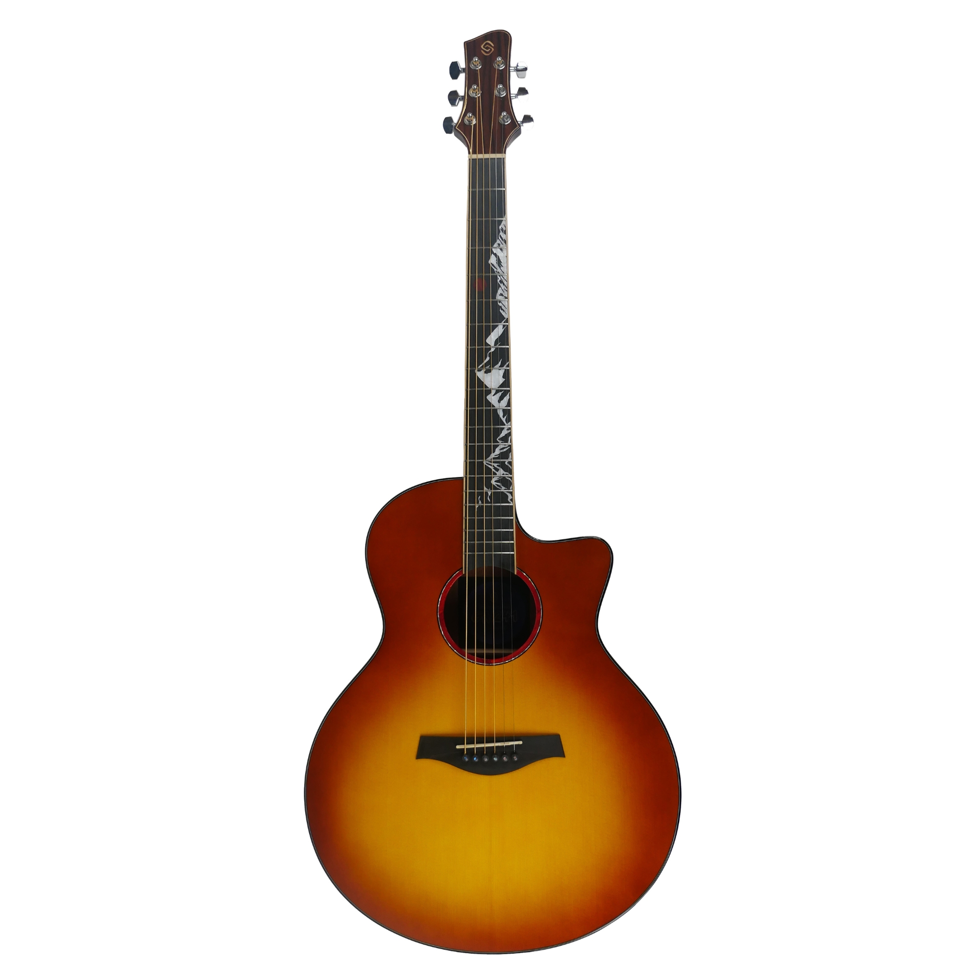 Strydom GA241CE Red Moon All Mahogany Electro Acoustic Guitar Sunset online in India at johnsmusicin at the lowest price Online price in India