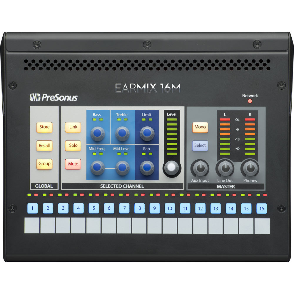 PreSonus EarMix 16M - 16x2 AVB-Networked Personal Monitor Mixer Online price in India
