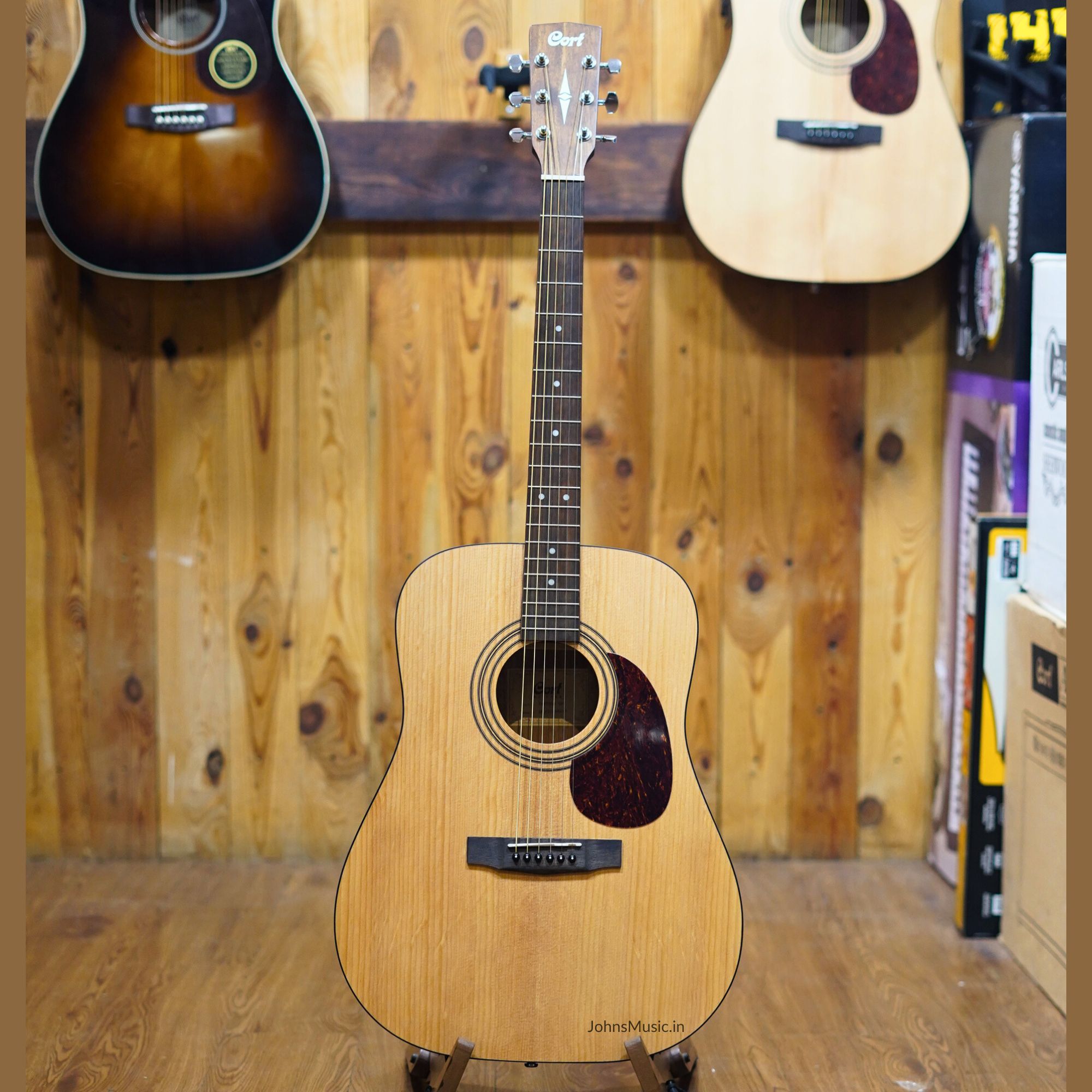 Cort EARTH60 6 String Acoustic Guitar Open Pore Online price in India
