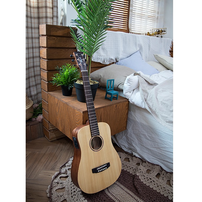 Cort Earth Mini E Adirondack Electro Acoustic Guitar Online price in India