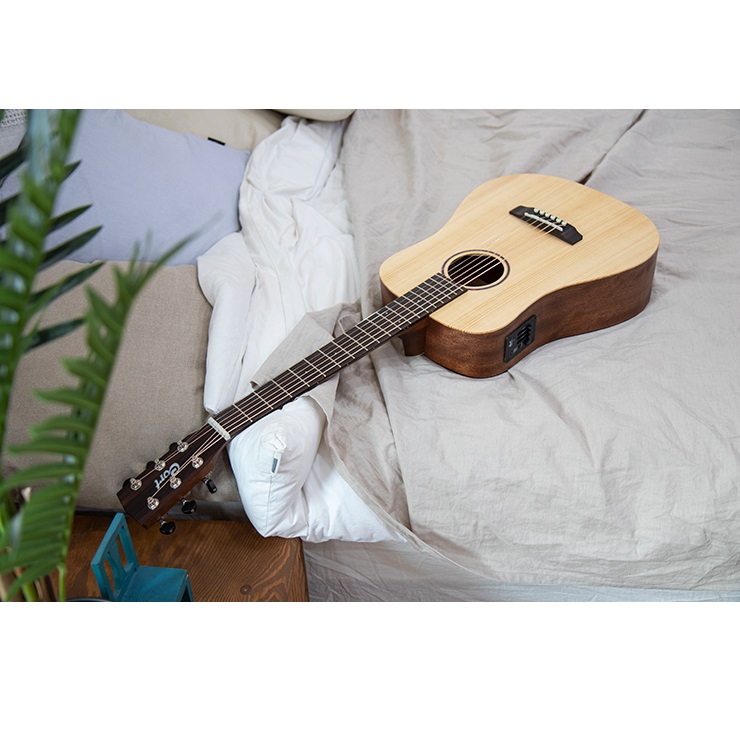 Cort Earth Mini E Adirondack Electro Acoustic Guitar Online price in India