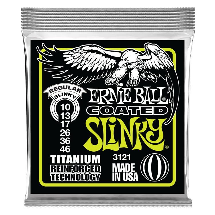 Ernie Ball 3121 Coated Titanium Slinky Electric Guitar Strings in India