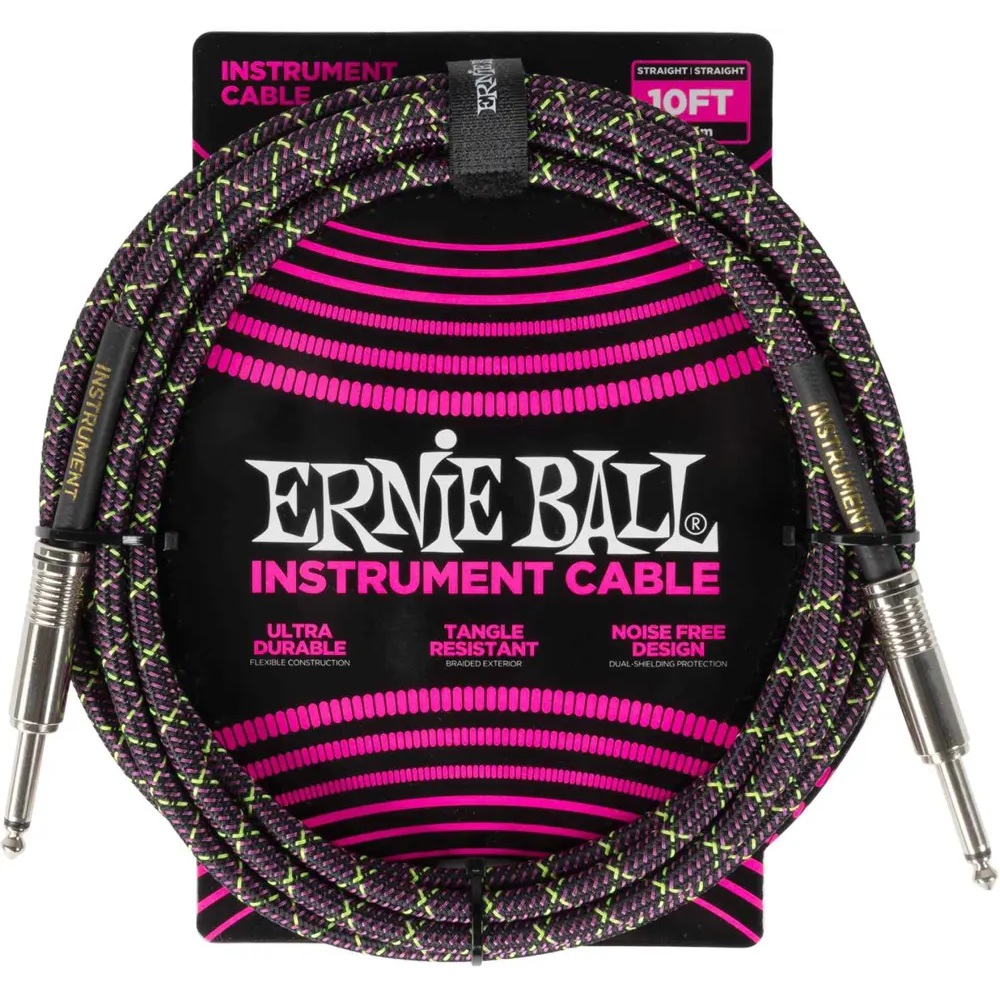 Ernie Ball Braided Instrument Cable 10 foot online in India at johnsmusicin at the lowest price Online price in India