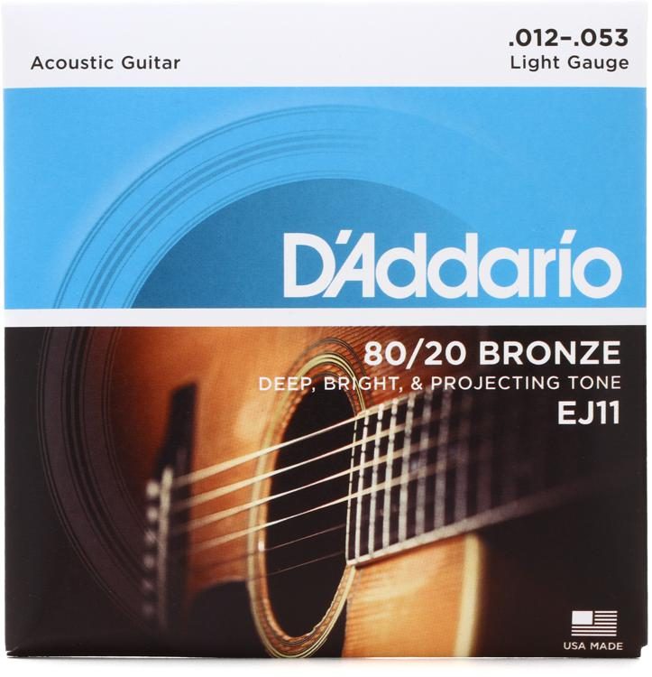 DAddario EJ11 Bronze Light Acoustic Guitar Strings