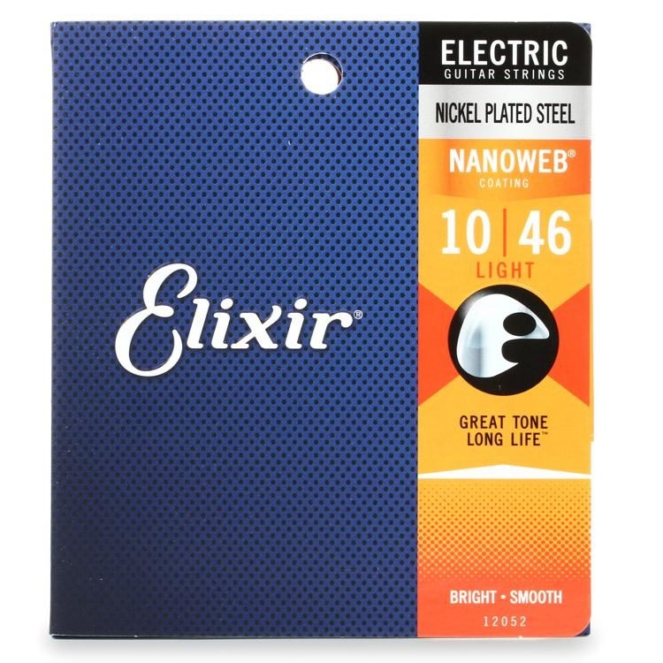 Elixir Strings 12052 Nanoweb Electric Guitar Strings - 010-046 Light in India